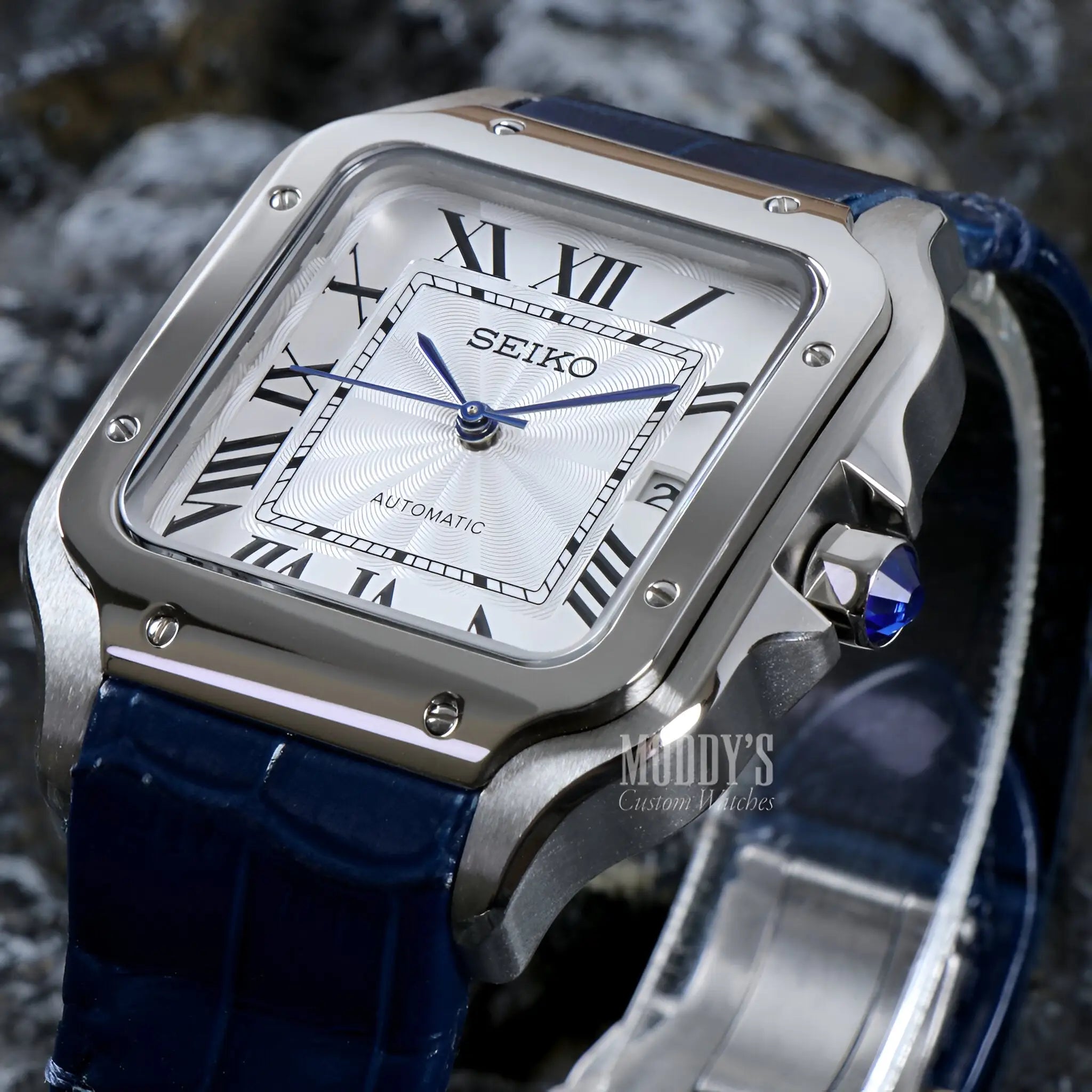 Santeiko | White Blue Leather
